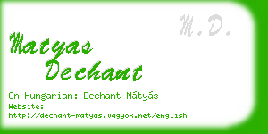 matyas dechant business card